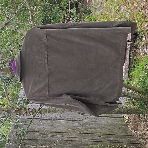 Chico's Faux Suede Fringed Jacket and Buttondown Shirt Duo-Hunter/Calf - Picture 4 of 8